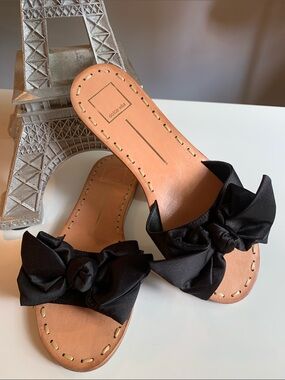 Dolce Vita Black Satin Bow for Mahjong night!